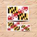 Maryland State Flag Vinyl Decal Sticker - 3 Pack Reflective 2 Inches 3 Inches 5 Inches - for Car Boat Laptop Cup Phone