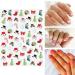 Christmas Nail Stickers - 18 Sheets Xmas Nail Art Decal Set for Kids & Adults - Self Adhesive Gold Silver Foil Reindeer Santa Snowflake Designs - Buy Online on GoSupps.com