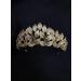 Sunshinesmile Gold Leaves Wedding Headpiece Tiara for Bride - Bridal Hair Accessories & Forehead Jewelry - Buy Online on GoSupps.com