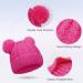 Baby Girls Double Pom Pom Bobble Hat - Toddler Winter Beanie | Kids Knitted Beanie Cap in Red | Boys Girls 1-6Y - Buy Online on GoSupps.com