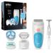 Braun Silk- pil 5 Epilator women for hair removal / hair remover including bikini trimmer (hair trimmer intimate area) trimmer and massage for body gift woman 5-815 white / blue new-Silk- pil 5-815