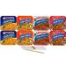 Maruchan Yakisoba Variety, 4 Different Flavors, Single Serving Home-style Japanese Noodles (Pack of 8) with By The Cup Chopsticks