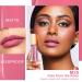 Oulac Liquid Matte Lipstick - Vegan Peach Pink with Gold Glimmer Long-Lasting Intense Color Gluten-Free (4.5 ml) | Kiss from the Rose - Buy Online on GoSupps.com