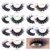 Goddenus B-Rainbow Color 5D False Eyelashes Pack - 7 Pairs Colored Eyelashes with 7 Vibrant Colors - D Curl Fluffy Mink Lashes - Buy Online on GoSupps.com
