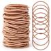 HXC 100pcs Elastic Hair Bobbles Khaki 2mm Thin Elastic Hair Bands Small Hair Bobbles Elastic Hair Bands for Kids Soft Hair Bands withou Metal Elastic Ponytail Holder 100pcs brown