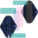 Leekalos Reusable Bamboo Menstrual Cloth Pads - Pack of 6 | Light Incontinence & Sanitary Pads | Black Flower Design - Buy Online on GoSupps.com