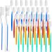 Disposable Toothbrushes Individually Wrapped Toothbrushes Medium Soft Bristle Tooth Brush Manual Disposable Travel Toothbrush Set for Adults Kids Travel Toiletries 4 Colors (200 Pieces)