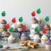 INNORU Apple Cupcake Toppers Fruit Apple Cake Toppers Baby Shower Birthday Wedding Party Decoration Supplies Pack of 24 Green & Red Glitter - Buy Online on GoSupps.com