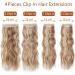 VD115BD Clip-In Hair Extensions Blonde Like Real Hair Cheap Hairpieces 4 Kit 11 Clips for Women Long Curls Synthetic Hair Wavy Extension 50 cm - Buy Online on GoSupps.com