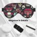 Colorful Floral Skulls Print Double-Sided Eye Mask - Soft Light Blocking for Better Sleep Quality | International Shipping Available - Buy Online on GoSupps.com
