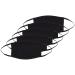 Oscar Apparels Kids Reusable Face Mask 100% BCI Cotton with Elastic Loop (5 Pack) 5 Count (Pack of 1) Black