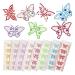 HAPINARY 8 Sets Jewel Stickers 3D Stickers Acrylic Car Bumper Butterflies Stickers Diamond Butterflies Stickers