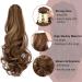 18-inch Curly Ash Blonde Mix Light Brown Ponytail Extension - Clip-in Claw Hairpiece for Women - Buy Online on GoSupps.com