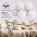 Budieggs Organic XL Wool Dryer Balls 6-Pack - Chemical-Free Fabric Softener for 1000+ Loads - Hypoallergenic & Baby Safe - Reduce Wrinkles Naturally - White - Buy Online on GoSupps.com
