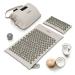 MyBEO acupressure mat with natural fibers acupressure set with pillow + massage ball relaxation and massage acupuncture mat Ideal for tension from back neck beige