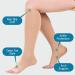Open Toe Medical Compression Socks | S/M/L/XL/XXL | Flight, Running, Pregnancy, Travel | Varicose Veins Relief | 1 Pair Beige w/ Laundry Bag - Buy Online on GoSupps.com