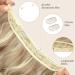 Invisible Wire Hair Extensions - Adjustable Size with Clips - Long Wavy Synthetic Hairpiece - 16 Inch Dark Ash Blonde Mixed Bleach Blonde - Buy Online on GoSupps.com