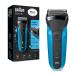 Braun Series 3 Electric Shaver For Men Wet & Dry UK 2 Pin Plug 310 Black/Blue Razor Rated Which Great Value 310s Single