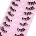 GVEFETIEE 5D Mink Half False Eyelashes - Natural Wispy Cat Eye Extension Pack (8 Pairs) - Buy Online on GoSupps.com