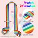 Adjustable Roller Skate Leash - Rainbow Color | 4-Piece Skate Carrier Strap | Reusable Shoulder Sling for Skates 115-120cm - Buy Online on GoSupps.com