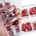 Nail Gems 2 Plates Rhinestones for Nail Art 2 Colors 12 Grids Different Shape 3D Nail Art Gems with Rhinestone Picker Dotting Pen for Professionals Beginners Type 1 red + as shown - Buy Online on GoSupps.com