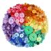 Greentime 600-700 PCS Mixed Color Assorted Sizes Round Resin Buttons for Crafts Sewing DIY Manual Button Painting DIY Handmade Ornament Buttons Rainbow