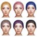 Geyoga 6 Pieces Mesh Crochet Hair Net Rayon Knit Snood Hat Thick Short Women Hairnet Snoods Cover Ornament for Sleeping Black, Blue, Pink, Purple, Gray, Khaki