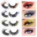 Yawamica Colored Wispy Fluffy Russian Strip Lashes - 8 Pairs (8 Colors) | D Curl False Eyelashes for Colored Lash Extensions - Buy Online on GoSupps.com