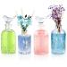 Glass diffuser bottles set 4 pieces of empty glass bottles with reed diffuser glass bottles for room fragrance diffuser fragrance stick holder for essential oils yourself decorative bottles fragrance vase