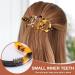 Noverlife 2PCS French Triple Ringed Hair Slider Pin Set - Non Slip Tortoise Shell Barrettes with Stick - Cellulose Acetate Ponytail Accessories - Buy Online on GoSupps.com