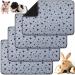 Namalu 4 pieces of guinea pigs cage insert pets urine documents absorbent training pads for dogs reusable washing puppy documents slipproof pipi pads star pattern (70 x 105 cm)