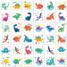 PapaKit Party Dinosaurs 36 Temporary Fake Tattoo Set  18 Individually Wrapped Sheets | Kids Girls & Boys Birthday Party Favor Gift Reward  Non-Toxic Food Grade Ingredients Safe Removable
