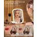 Travel Makeup Mirror with Touch Screen & Dimmable Light | Foldable Portable Vanity Mirror with 10x Magnifying Mirror - White - Buy Online on GoSupps.com
