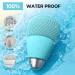 Face Cleansing Brush Mini Silicone Face Scrubber Ipx7 Waterproof Rechargeable for Deep Cleansing Exfoliating and Vibrating Massaging (Blue) - Buy Online on GoSupps.com