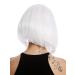 WIG ME UP YZF-4370-1001 Women's Short Shoulder Length Long Bob Wig - Middle Parting Straight White Cosplay Wig | International Shipping - Buy Online on GoSupps.com