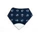 V&D HOME - Baby and Toddler Dribble Bib with Teether | 0-18 month Teething Bibs for Baby and Toddler | 100% BPA & Pthalate Free | Bandana bib with teether Navy Blue