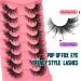 Fluffy Fairy Lashes - 18MM Wispy Fox Eye Bratz Manga Faux Mink False Eyelashes - 8 Pairs Pack - Buy Online on GoSupps.com