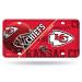 RICO INDUSTRIES NFL Kansas City Chiefs Unisex Kansas City Chiefs License Plate Metalkansas City Chiefs License Plate Metal, Team Color, One Size