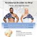 Shoulder Ice Pack for Pain Relief - Reusable Compression Gel Cold Therapy Wrap for Rotator Cuff Injuries - Black - Buy Online on GoSupps.com