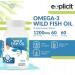 Wild Fish Oil Omega 3 - EPA/DHA - Burpless Lemon Flavored Non-GMO Gluten & Soy Free 1200mg per Serving 60 Servings 60 Capsules - Buy Online on GoSupps.com