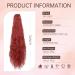 32 Inch Burgundy Red Drawstring Ponytail Extension for Women - Long Curly Synthetic Hairpiece for Daily Wear and Parties - Buy Online on GoSupps.com