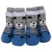 Petloft anti-slip dog socks 4 pieces indoor slide-resistant dog socks with adjustable removable fastening tape for small medium-sized dogs cats puppies older pets (l gray paw) gray paw l