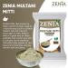 Zenia Pure Fullers Earth Powder 100g - Multani Mitti Mud Face Pack | Bentonite Indian Healing Clay | 100% Natural Mask - Buy Online on GoSupps.com