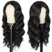 ORSUNCER Long Black Body Wave Wig for Women - Natural Curly Synthetic Hair Wig for Daily & Party Use - Buy Online on GoSupps.com