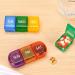 Weekly Pill Organizer - 1 Time A Day Detachable 7 Compartment Travel Case for Vitamins & Medicine - Colorful & Portable - Buy Online on GoSupps.com