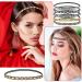 Jutom Rhinestone Beaded Headbands - Set of 6 | Elastic Crystal Stretch Hairbands for Women & Girls - Buy Online on GoSupps.com