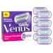 Gillette Venus Deluxe Smooth Swirl Razor Blades for Women 8 Replacement Blades for Women's Razors Purple 8 Blades
