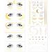7 Sheets Face Metallic Tattoo Stickers Gold Face Temporary Tattoos Freckle Sticker for Women Girls Halloween Make Up Cosplay (15 Styles)