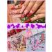 Kalolary Valentine's Day Nail Art Sequins | Heart & Lip-Shaped Holographic Flakes for Manicure & Body Decoration - 2 PCs - Buy Online on GoSupps.com